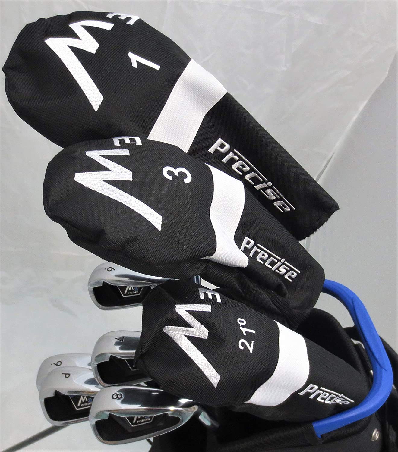 Mens Complete Golf Set - Right Handed Clubs Driver, Fairway Wood, Hybrid, Irons, Putter, Stand Bag Regular Flex