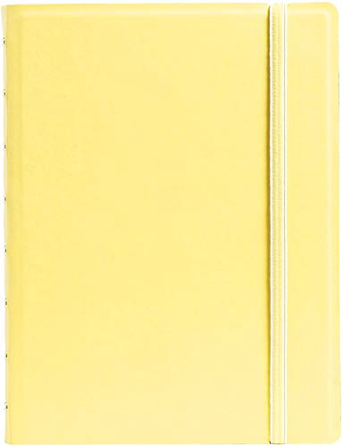 Filofax B115061U Refillable Classic Pastel Notebook, A5 Size, 112 Cream colored moveable pages. Includes 4 Indexes (one with pocket), a page marker and elastic closure, Lemon