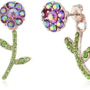 Betsey Johnson Flower Front Back Earrings-Jackets