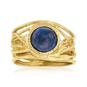 Ross-Simons Gemstone Textured Openwork Ring in 18kt Gold Over Sterling