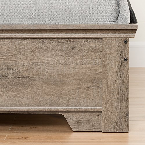 South Shore Versa Platform Bed, Queen, Weathered Oak