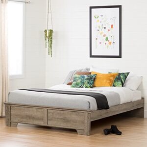 South Shore Versa Platform Bed, Queen, Weathered Oak