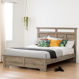 South Shore Versa Platform Bed, Queen, Weathered Oak