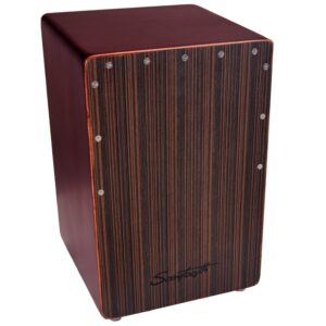 Sawtooth Ebony Cajon Percussion Box, Compact Size