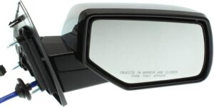 kool vue passenger side power heated mirror for chevrolet tahoe suburban gmc yukon yukon xl 2015-2020 manual fold without signal light, blind spot, memory, puddle lamp & auto-dimming chrome