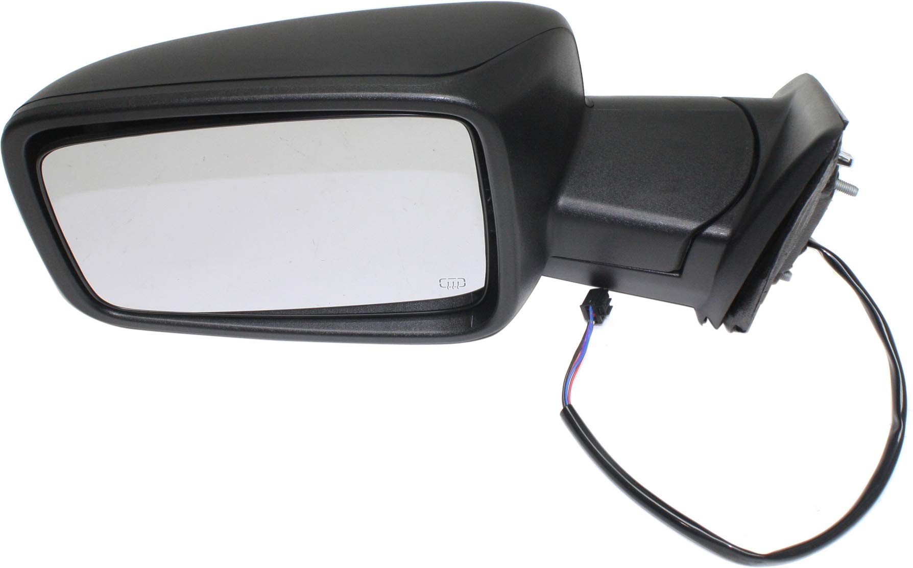 Kool Vue Driver Side Power Heated Mirror for Ram 1500 2014-2018 Manual Fold Without Signal Light & Puddle Lamp Textured With Remote Entry Group Package, w/o Towing Package