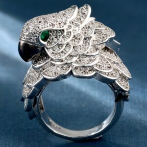 Ginger Lyne Collection Polly Cockatoo Bird Lover Ring Size 12