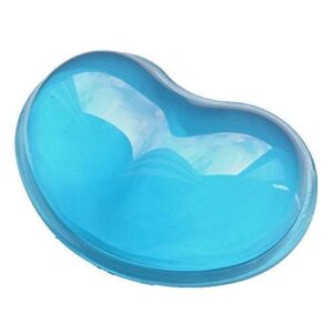 letgoshop silicone gel wrist rest cushion heart-shaped translucence ergonomic mouse pad cool hand pillow effectively reduce wrist fatigue pain, blue