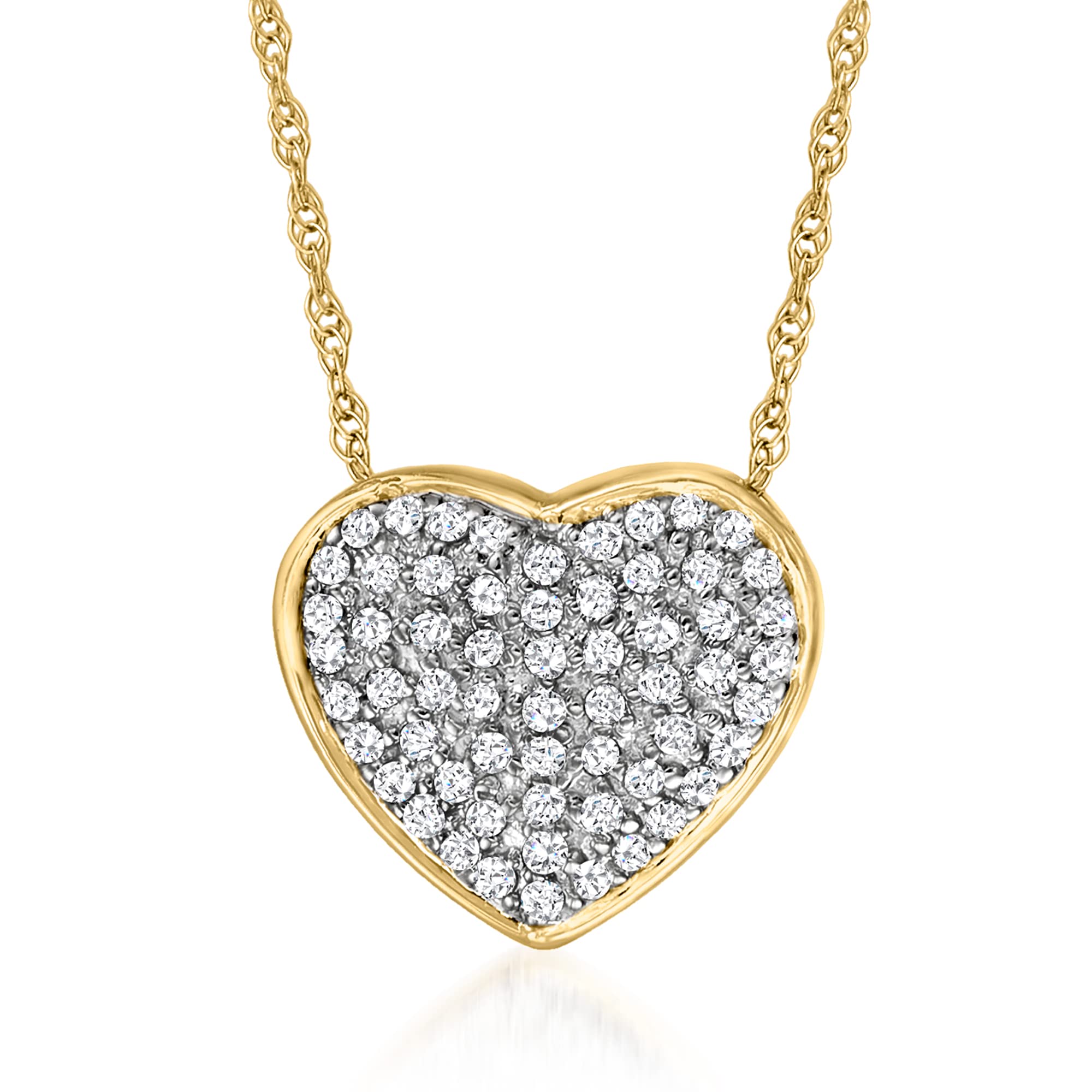 Ross-Simons 0.25 ct. t.w. Diamond Heart Pendant Necklace