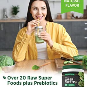 Nature's Truth Super Greens Powder Supplement | Fruit & Vegetables Superfood Blend | Vegan, Non-GMO & Gluten Free Juice & Smoothie Mix | 9.88 oz