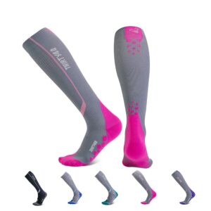 thirty48 elite compression socks women & men graduated 20-30mmhg for running, athletic, flight sock - performance & recovery