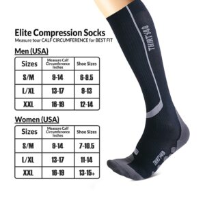 Thirty48 Elite Compression Socks Women & Men Graduated 20-30mmHg for Running, Athletic, Flight Sock - Performance & Recovery