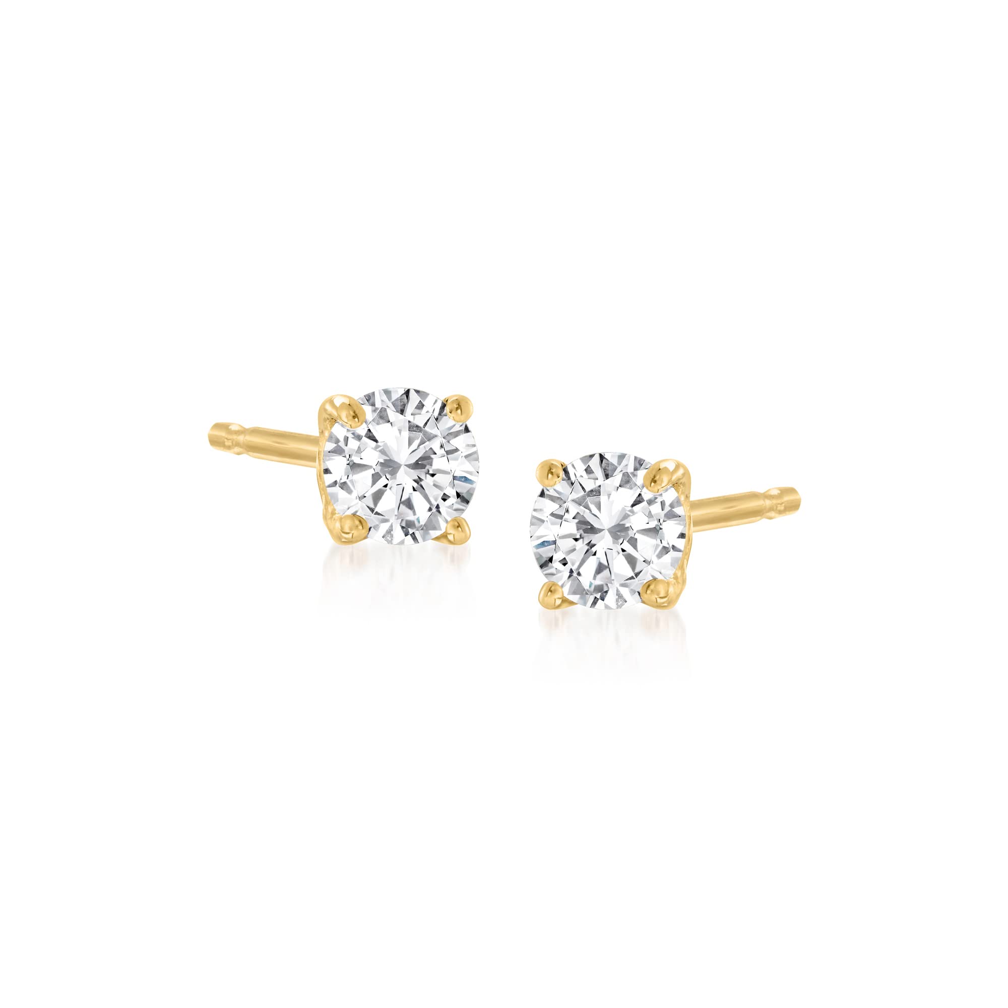 RS Pure by Ross-Simons 0.10 ct. t.w. Diamond Stud Earrings in 14kt Gold