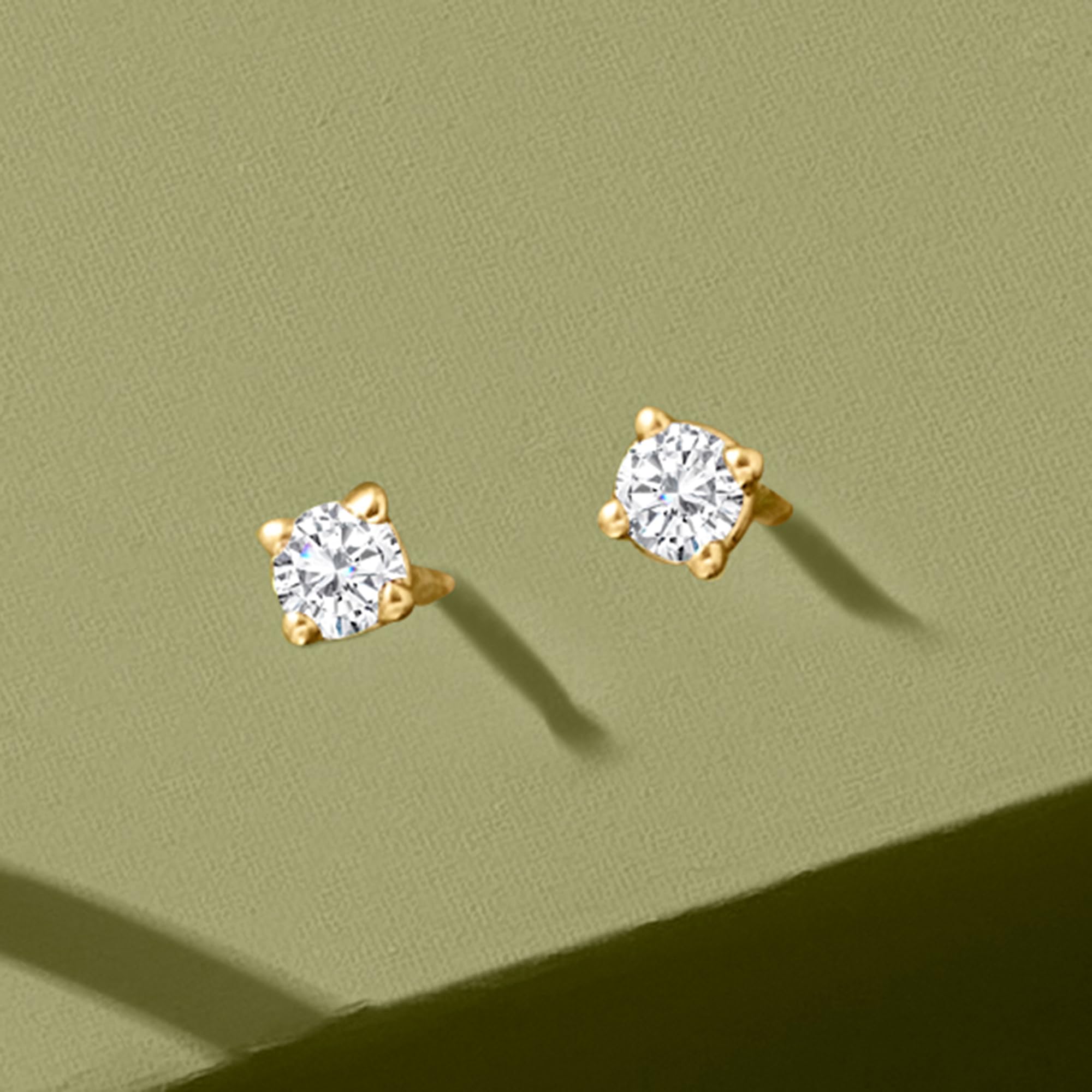 RS Pure by Ross-Simons 0.10 ct. t.w. Diamond Stud Earrings in 14kt Gold