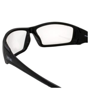 Epoch Eyewear Liberator Photochromic Motorcycle Sunglasses Black Frames Clear to Smoke lens