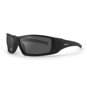 Epoch Eyewear Liberator Photochromic Motorcycle Sunglasses Black Frames Clear to Smoke lens