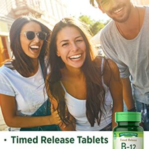 B12 Vitamin Supplement | 1000 mcg | 75 Timed Release Tablets | Non-GMO & Gluten Free | Nature's Truth