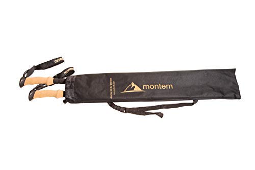 Montem Ultralight 3K Carbon Fiber Hiking/Walking/Trekking Poles - One Pair (2 Poles) … (Black)