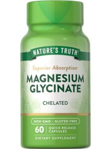 magnesium glycinate capsules | 200mg | 60 count | chelated superior absorption formula | non-gmo & gluten free supplement | by nature's truth