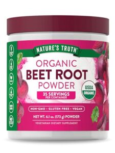 organic beet root powder | 6.1 oz | usda organic | vegan, non-gmo & gluten free supplement | by nature's truth