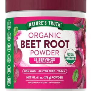 Organic Beet Root Powder | 6.1 oz | USDA Organic | Vegan, Non-GMO & Gluten Free Supplement | by Nature's Truth