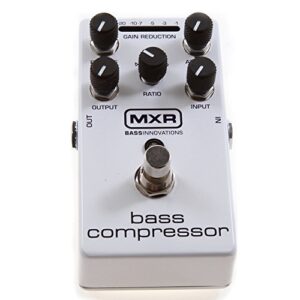 MXR M87 Bass Compressor Effects Pedal with True Bypass BUNDLED WITH 4 Pack of Hosa CFS-106 6-Inch Guitar Patch Cables