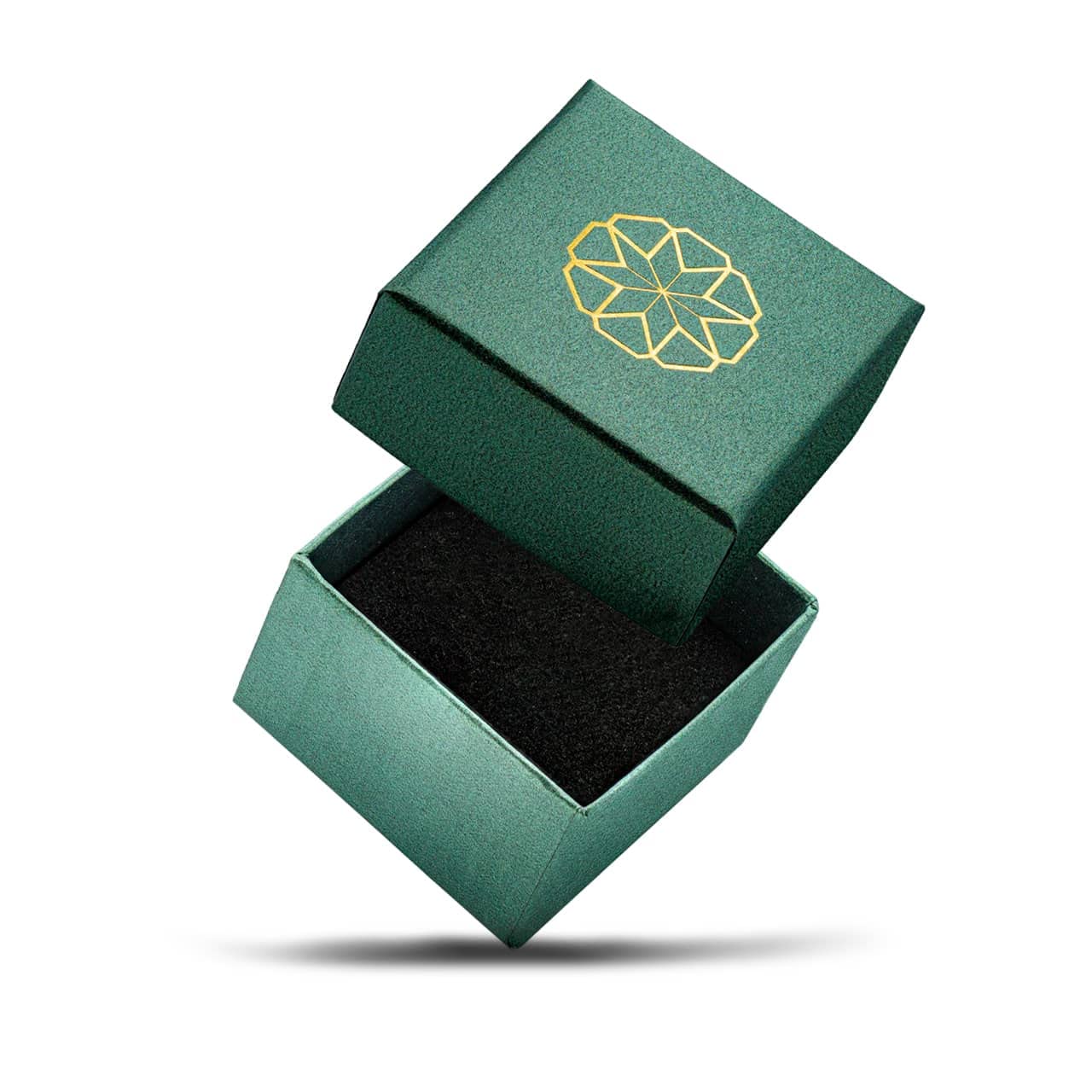 Dainty 10k Yellow Gold Open Heart Solitaire Emerald Rope Claddagh Promise Ring (Size 6)