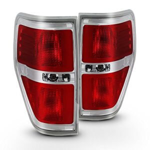 AKKON - For [Red Clear] 2009-2014 Ford F150 F-150 Styleside Pickup Truck Rear Tail Lights Brake Lamp Replacement