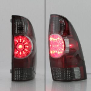 AKKON - For 2005-2015 Toyota Tacoma Factory Style Black LED Pair Tail Lights Brake Lamps Replacement