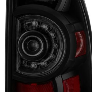 AKKON - For 2005-2015 Toyota Tacoma Factory Style Black LED Pair Tail Lights Brake Lamps Replacement