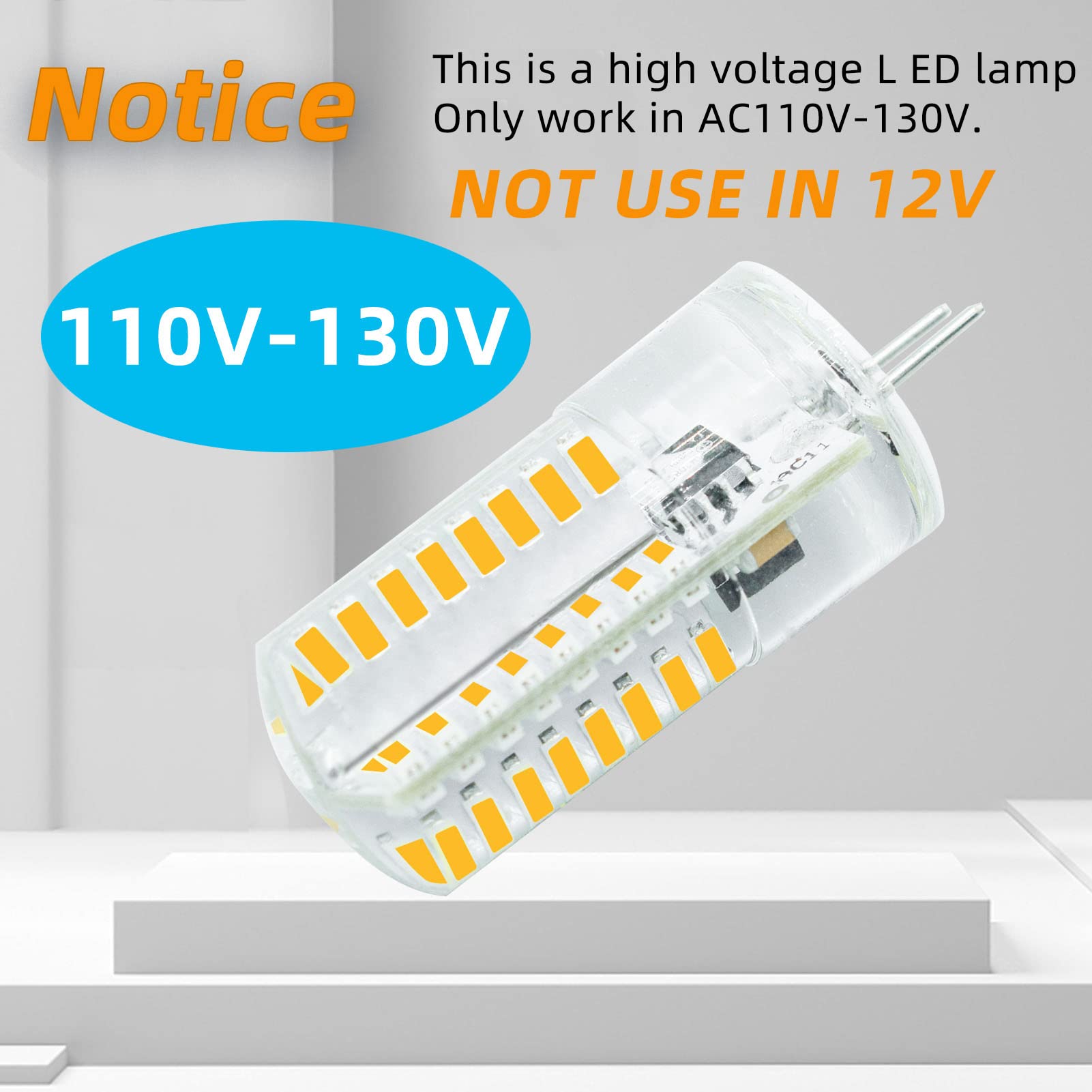 TIANZHILANSKY Pack 10 Mini G4 LED Bulb Dimmable 110V 120V 2.6W 280 Lumens 64pcs Silicone Lamp Equivalent to 20W Halogen Bulb Replacement Warm White 2700K-3200K 3000K Home Lighting