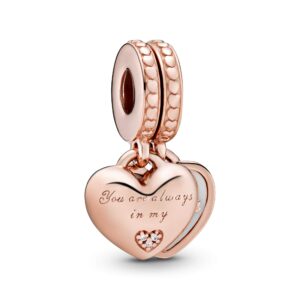 PANDORA Mother & Daughter Hearts, Silver Enamel