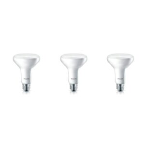 philips led dimmable br30 light bulb: 650-lumen, 5000-kelvin, 11-watt (65-watt equivalent), e26 base, frosted, daylight, 3-pack