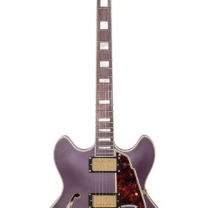 D'Angelico Deluxe DC Semi-Hollow Electric Guitar - Matte Plum