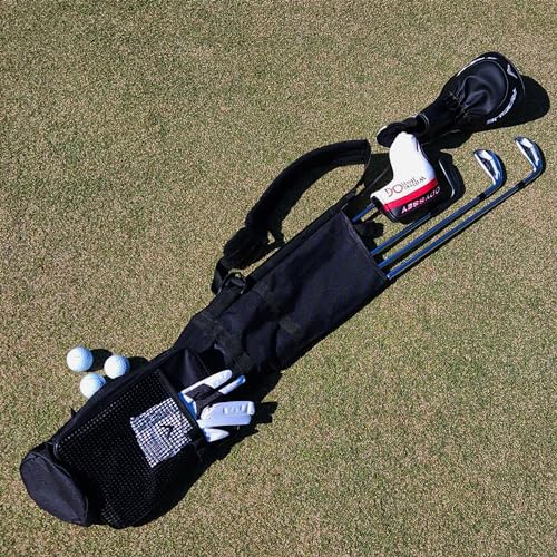 Murray Sporting Goods Golf Sunday Bag | Black Lightweight Travel Carry Sunday Golf Bag with Cushioned Shoulder Strap for Driving Range Practice Easy Transport - for Beginners, Youth, Adult or Seniors