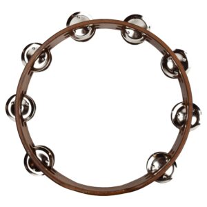 Sawtooth 10" Tambourine, Dark Stain