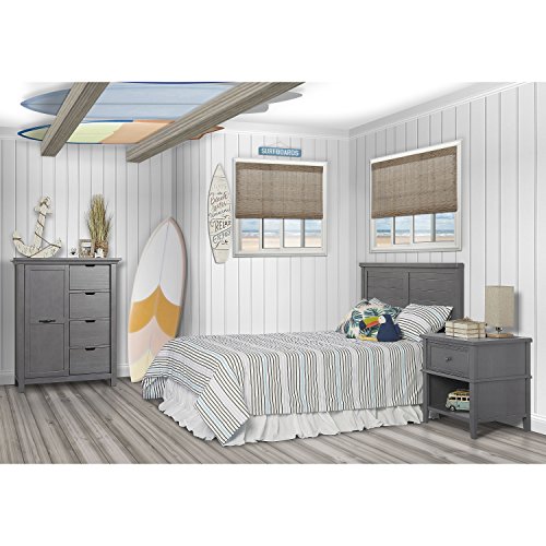 Evolur Belmar Flat 5-in-1 Convertible Crib in Rustic Grey, Features 3 Mattress Height Settings, Greenguard Gold Certified, Made of Kiln-Dried Hardwood