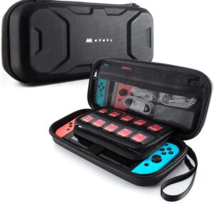 Mumba Carrying Case for Nintendo Switch OLED/Switch, Deluxe Protective Travel Carry Case Pouch for Nintendo Switch Console & Accessories (Black)