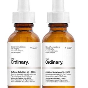 2 Pack of The Ordinary Caffeine Solution 5% + EGCG (30ml): Reduces Appearance of Eye Contour Pigmentation and Puffiness