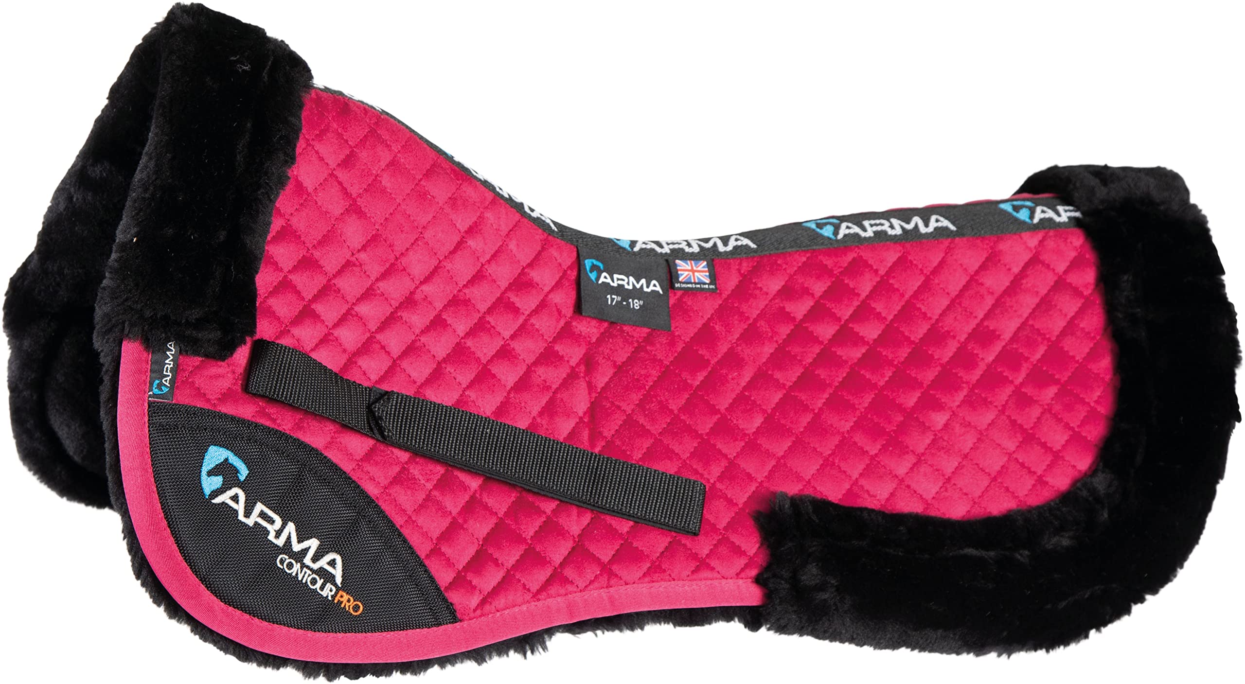 ARMA Suede Saddle Pad (Raspberry, 15-16.5")