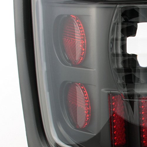 AKKON - For 1994-2001 Dodge Ram 1500 2500 3500 Black LED Tube Tail Lights Lamps (Driver + Passenger) Pair