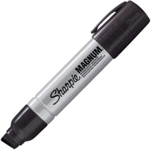 Sharpie 44001 Oversized Chisel Tip Extra Wide Magnum Permanent Marker (2 Boxes), Black, Sturdy Extra-wide Felt Chisel Tip, Quick-drying Ink is Fade-and Water-Resistant, 12 Marker Per Box