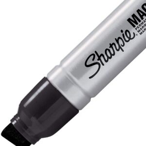 Sharpie 44001 Oversized Chisel Tip Extra Wide Magnum Permanent Marker (2 Boxes), Black, Sturdy Extra-wide Felt Chisel Tip, Quick-drying Ink is Fade-and Water-Resistant, 12 Marker Per Box