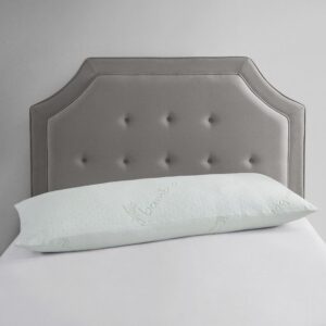 sleep philosophy bed sleeping with removable cover, body pillow size, ivory