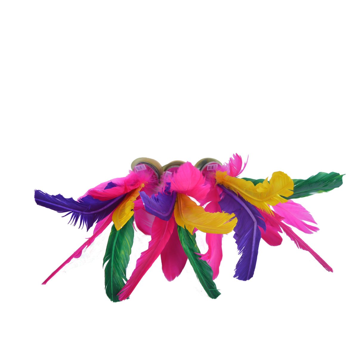 Baitaihem Kick Shuttlecock Chinese Jianzi Colorful Feather Foot Sports Outdoor Game (Style-B, 6 Pack)