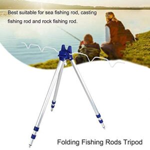 GOTOTOP Portable Fishing Rods Tripod Stand,Folding Fishing Rods Holder, Aluminum Alloy Telescopic Stand for Sea Beach Coarse Shore Tackle Telescopic Travel