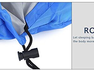 yelesley Outdoor Sleeping Bag Thermal Envelope Hooded Waterproof Sleeping Bag Lazy Bag Travel Warm Sleeping Bags Camping Hiking (Black)