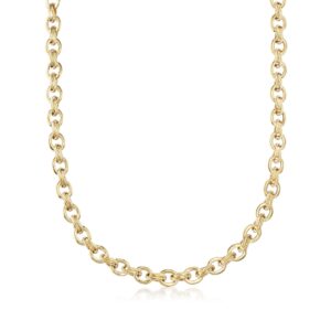 ross-simons 18kt yellow gold oval-link necklace. 18 inches