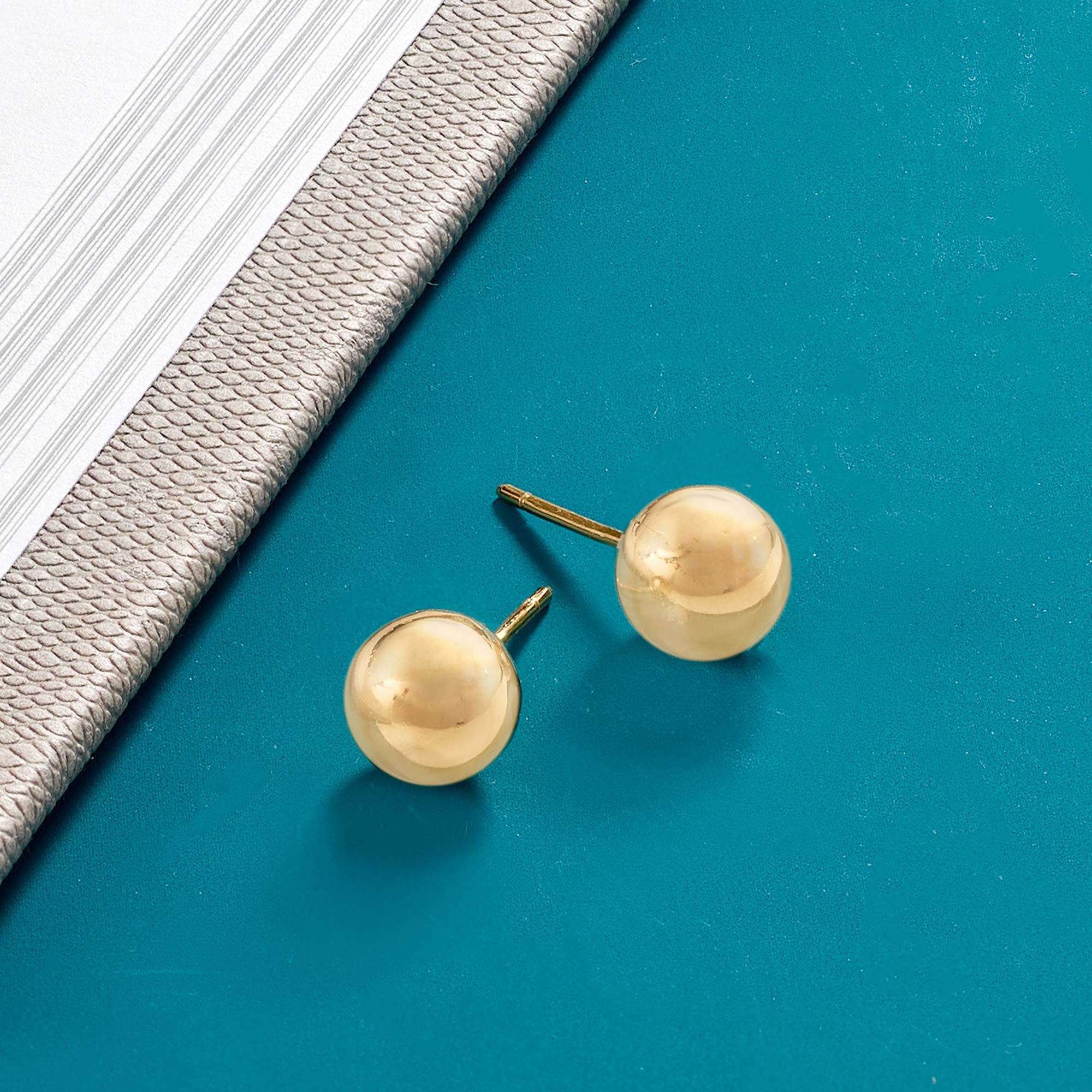 Ross-Simons Italian 8mm 18kt Yellow Gold Ball Stud Earrings