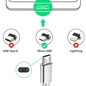 Kids Tablet Charger Cords 10ft, 2pack Android Fast Charging Cable Comaptible with Amazon Kindle Fire HD 7 8 10(1-8th Gen),Micro Type Samsung Tab A E S, Graphics Drawing Tablet and Ring Video Doorbell